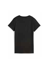 Puma - Damska koszulka ESS ELEVATED PUMA Black. Kolor: czarny. Wzór: aplikacja, haft