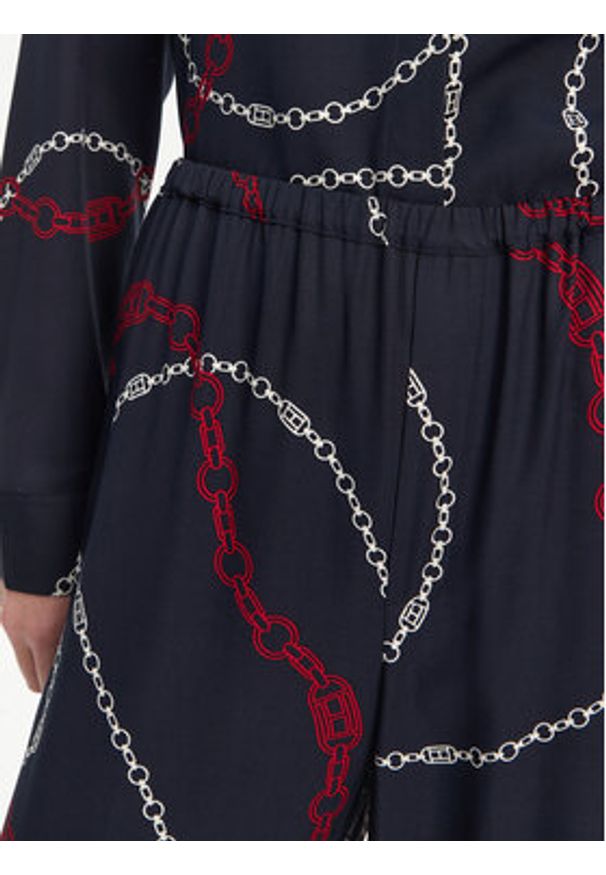 TOMMY HILFIGER - Tommy Hilfiger Spodnie materiałowe WW0WW44542 Granatowy Relaxed Fit. Kolor: niebieski. Materiał: wiskoza