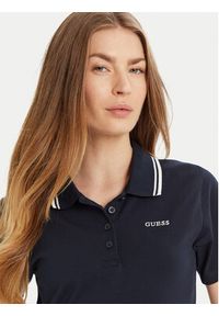 Guess Polo V5GP06 KCOK1 Granatowy Slim Fit. Typ kołnierza: polo. Kolor: niebieski. Materiał: bawełna