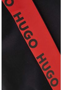 Hugo - HUGO spodnie dresowe 50465969 męskie kolor czarny z nadrukiem. Kolor: czarny. Materiał: dresówka. Wzór: nadruk #2