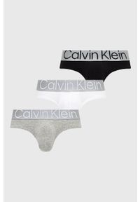 Calvin Klein Underwear slipy (3-pack) męskie kolor biały. Kolor: biały. Materiał: materiał, włókno