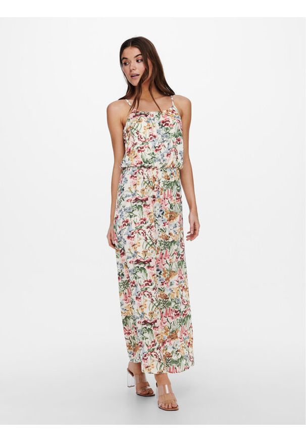 only - ONLY Sukienka letnia Winner 15177381 Kolorowy Regular Fit. Materiał: syntetyk. Wzór: kolorowy. Sezon: lato