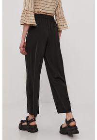 only - Only Spodnie damskie kolor czarny fason culottes high waist. Stan: podwyższony. Kolor: czarny. Materiał: tkanina #2