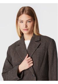 Herskind Marynarka Verner 4603911 Brązowy Oversize. Kolor: brązowy. Materiał: syntetyk