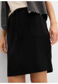 bonprix - Spódnica z bawełny organicznej ze stretchem. Okazja: na co dzień. Kolor: czarny. Materiał: bawełna. Styl: casual #3