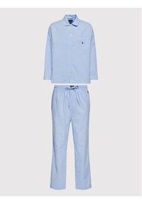 Polo Ralph Lauren Piżama 714514095001 Błękitny Regular Fit. Kolor: niebieski. Materiał: bawełna #10