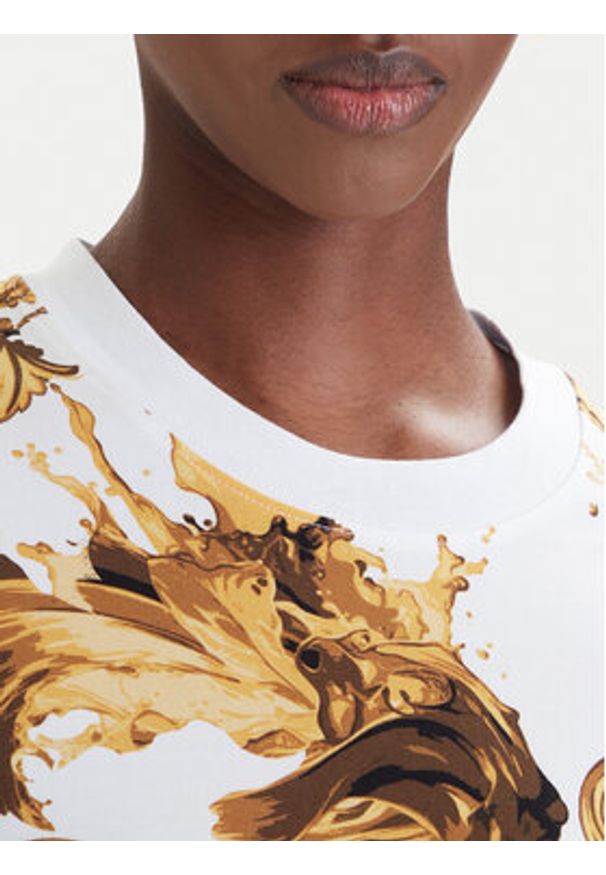 Versace Jeans Couture Sukienka codzienna 80HAO939 JS553 Biały Slim Fit. Okazja: na co dzień. Kolor: biały. Materiał: bawełna. Typ sukienki: proste. Styl: casual