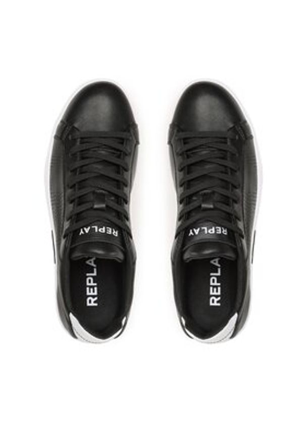 Replay Sneakersy Polys Studio GMZ3P .000.C0014L Czarny. Kolor: czarny. Materiał: skóra