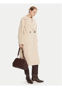 Weekend Max Mara Płaszcz wełniany Resina 2525016031 Beżowy Regular Fit. Kolor: beżowy. Materiał: wełna #5