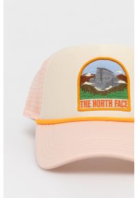 The North Face Czapka kolor różowy z aplikacją. Kolor: różowy. Wzór: aplikacja #2
