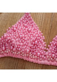 Intica - Bikini wiązane regulowane na plażę i basen Gorana. Kolor: różowy. Materiał: materiał #2