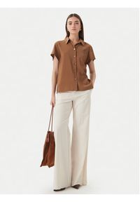 Marella Koszula Apice 2613111164 Brązowy Regular Fit. Kolor: brązowy. Materiał: wiskoza #4