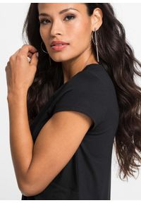 bonprix - T-shirt z mieszanki wiskozy. Kolor: czarny. Materiał: wiskoza. Długość rękawa: krótki rękaw. Długość: krótkie #2