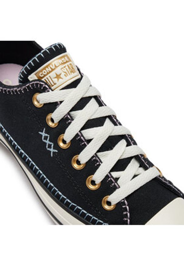 Converse Trampki Chuck Taylor All Star Crafted Stitching Ox A07546C Czarny. Kolor: czarny. Materiał: materiał