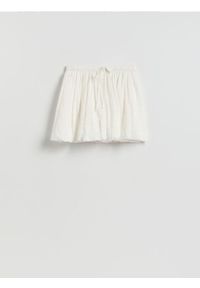 Reserved - Spódnico-szorty z wiskozą - biały. Kolor: biały. Materiał: wiskoza