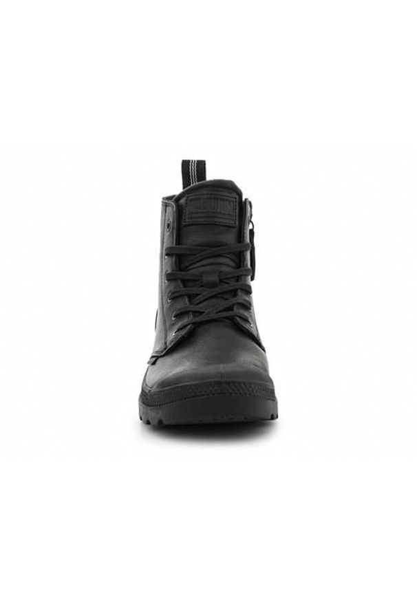 Buty do chodzenia męskie Palladium Pampa Zip Lth. Wysokość cholewki: za kostkę. Zapięcie: sznurówki. Kolor: czarny. Materiał: syntetyk, materiał. Szerokość cholewki: normalna. Sport: turystyka piesza