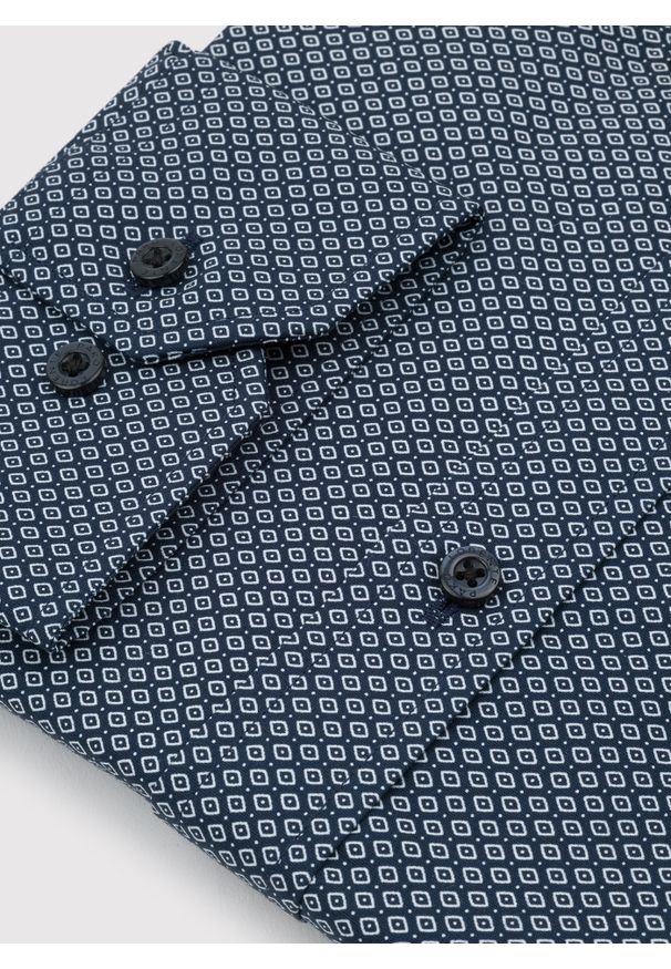 Pako Lorente - PAKO LORENTE – Bawełniana koszula w mikrowzór. Materiał: bawełna. Długość rękawa: długi rękaw. Długość: długie