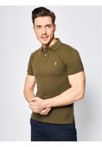 Polo Ralph Lauren Polo Core Replen 710795080 Zielony Slim Fit. Typ kołnierza: polo. Kolor: zielony. Materiał: bawełna