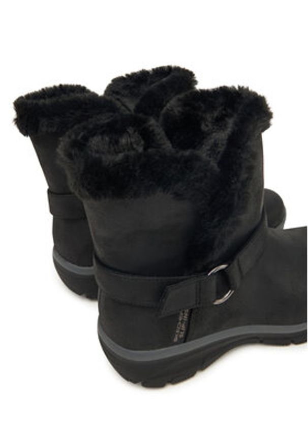 skechers - Skechers Botki Easy Going 168045/BLK Czarny. Kolor: czarny. Materiał: skóra
