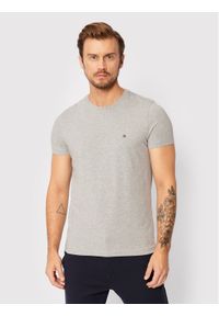 TOMMY HILFIGER - Tommy Hilfiger T-Shirt Core Stretch MW0MW27539 Szary Slim Fit. Kolor: szary. Materiał: bawełna