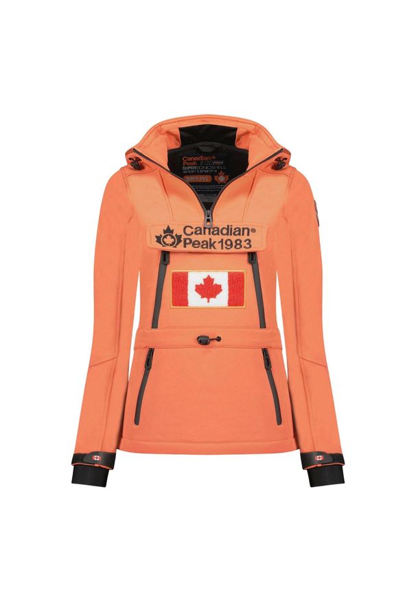 CANADIAN PEAK - Kurtka turystyczna damska Canadian Peak Toka. Kolor: pomarańczowy. Materiał: elastan, poliester. Sport: turystyka piesza