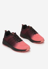 Born2be - Czerwono-Czarne Buty Sportowe Ocearien. Nosek buta: okrągły. Kolor: czerwony. Materiał: materiał. Szerokość cholewki: normalna. Wzór: aplikacja. Obcas: na płaskiej podeszwie #2