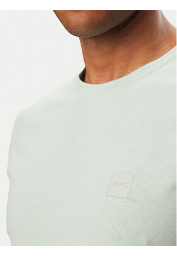 BOSS T-Shirt Tales 50508584 Turkusowy Regular Fit. Kolor: turkusowy. Materiał: bawełna
