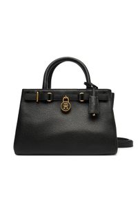 TOMMY HILFIGER - Tommy Hilfiger Torebka American Icon Mini Tote Leather AW0AW17926 Czarny. Kolor: czarny. Materiał: skórzane