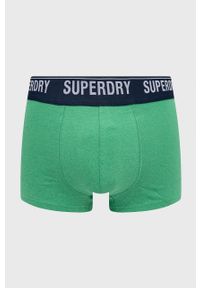 Superdry bokserki (3-pack) męskie kolor zielony. Kolor: zielony. Materiał: bawełna #2