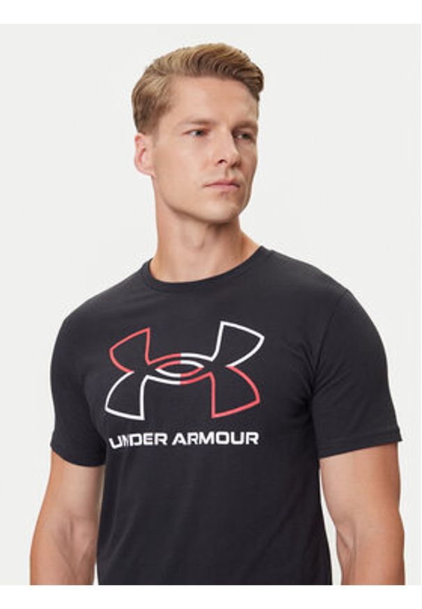 Under Armour T-Shirt Ua Gl Foundation Update Ss 1382915-001 Czarny Loose Fit. Kolor: czarny. Materiał: bawełna