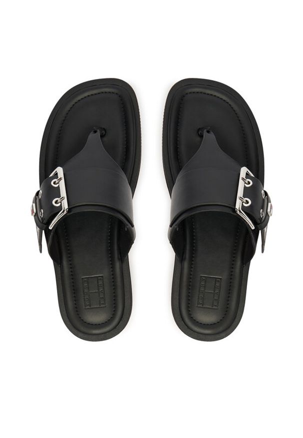 Tommy Jeans Japonki Tjw Buckle Sandal EN0EN02948 Czarny. Kolor: czarny. Materiał: skóra