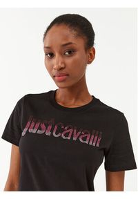 Just Cavalli Sukienka codzienna 75PAOE00 Czarny Regular Fit. Okazja: na co dzień. Kolor: czarny. Materiał: bawełna. Typ sukienki: proste. Styl: casual #5