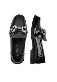 Eva Minge Loafersy AMARYLLIS-V1792B-315 Czarny. Kolor: czarny. Materiał: lakier, skóra #6