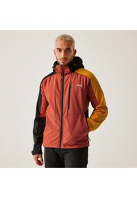 Kurtka turystyczna Regatta Hewitts X. Kolor: czarny, czerwony, wielokolorowy. Materiał: softshell. Sport: turystyka piesza #1