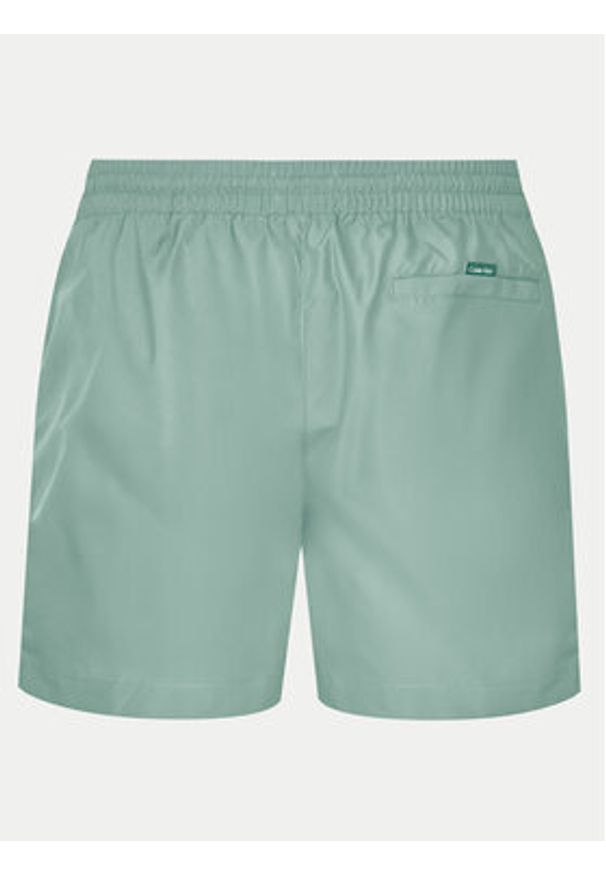 Calvin Klein Swimwear Szorty kąpielowe KM0KM01109 Zielony Regular Fit. Kolor: zielony. Materiał: syntetyk