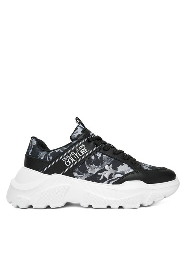 Versace Jeans Couture Sneakersy 79YA3SC2 Czarny. Kolor: czarny. Materiał: skóra