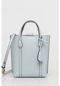 Tory Burch torebka skórzana kolor niebieski. Kolor: niebieski. Materiał: skórzane #1