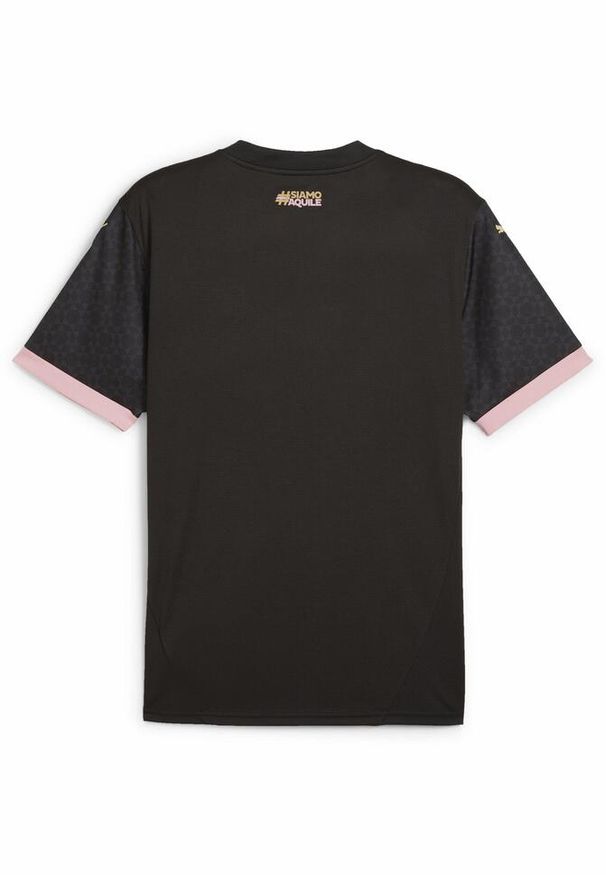 Puma - Męska koszulka wyjazdowa Palermo F.C. 24/25 PUMA Black Gold. Kolor: żółty, wielokolorowy, czarny. Materiał: materiał