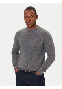 Barbour Sweter Essential Tisbury MKN0844GY12 Szary Regular Fit. Kolor: szary. Materiał: wełna