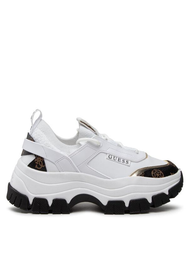 Guess Sneakersy Braydin FL8BYD SMF12 Biały. Kolor: biały. Materiał: skóra