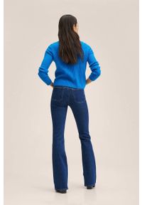 mango - Mango jeansy Valen damskie high waist. Stan: podwyższony. Kolor: turkusowy #5