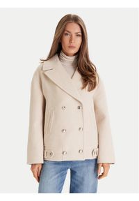 Morgan Płaszcz wełniany 252-GMOON Beżowy Regular Fit. Kolor: beżowy. Materiał: wełna, syntetyk #1