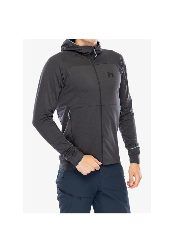 Bluza z kapturem męska Hannah Ethan Hoody. Typ kołnierza: kaptur. Kolor: szary. Sport: turystyka piesza