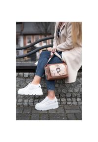 Białe Sneakersy Armodo Stylowe Obuwie Na Platformie. Zapięcie: rzepy. Kolor: biały. Materiał: jeans, syntetyk, materiał. Obcas: na platformie