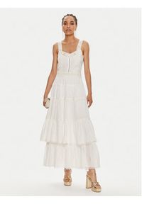 TwinSet - TWINSET Sukienka letnia 241TT2030 Biały Regular Fit. Kolor: biały. Materiał: bawełna. Sezon: lato #3