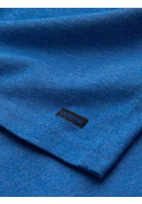 Ombre Clothing - Męski t-shirt z okrągłym rozpinanym dekoltem henley – niebieski V2. Okazja: na co dzień. Typ kołnierza: typu henley. Kolor: niebieski. Materiał: poliester, bawełna. Styl: casual #5