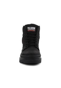 Buty do chodzenia unisex Palladium Pallatrooper SC WP U. Wysokość cholewki: za kostkę. Zapięcie: sznurówki. Kolor: czarny. Materiał: guma, materiał, skóra, syntetyk. Szerokość cholewki: normalna. Sport: turystyka piesza