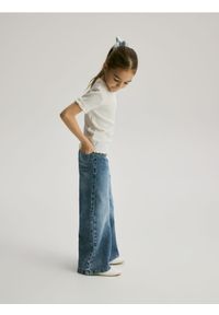 Reserved - Elastyczne jeansy wide leg - niebieski. Kolor: niebieski #1