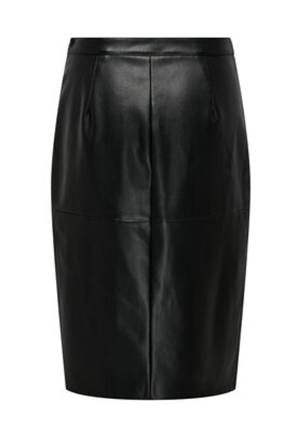 only - ONLY Spódnica z imitacji skóry Oline 15315998 Czarny Slim Fit. Kolor: czarny. Materiał: skóra