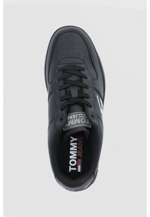 Tommy Jeans Buty kolor czarny. Zapięcie: sznurówki. Kolor: czarny. Materiał: poliester, guma